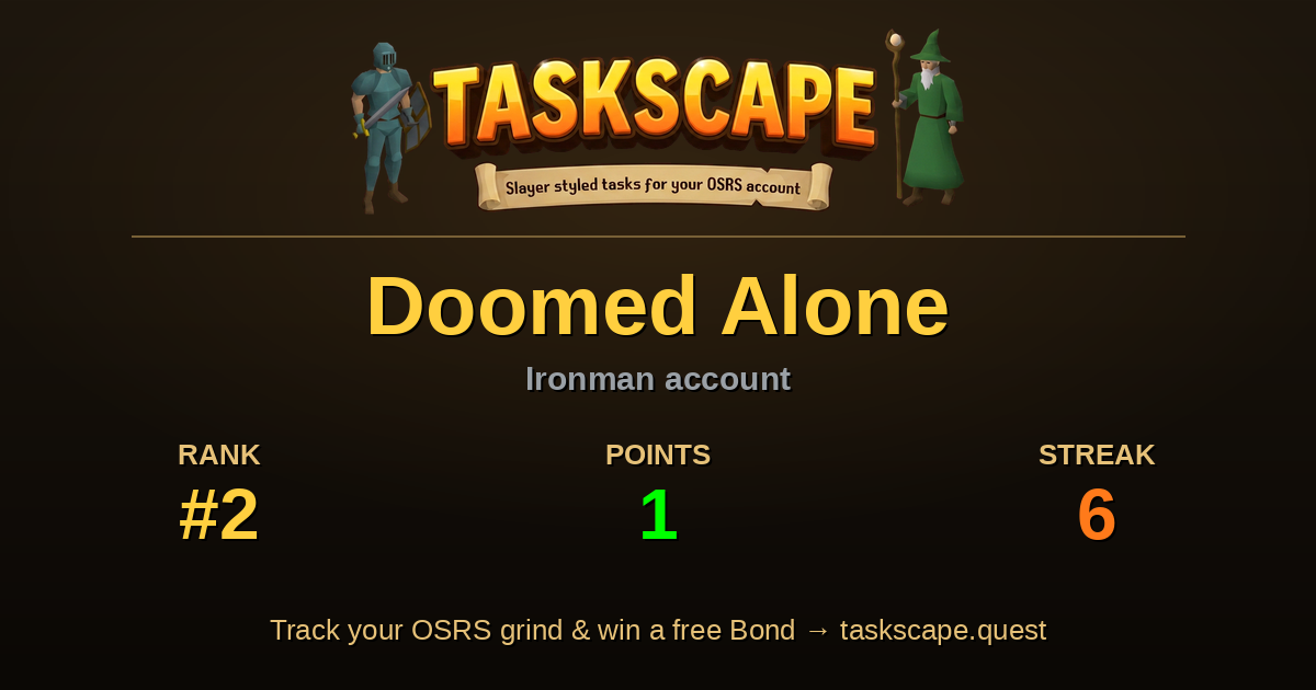 Doomed Alone rank card
