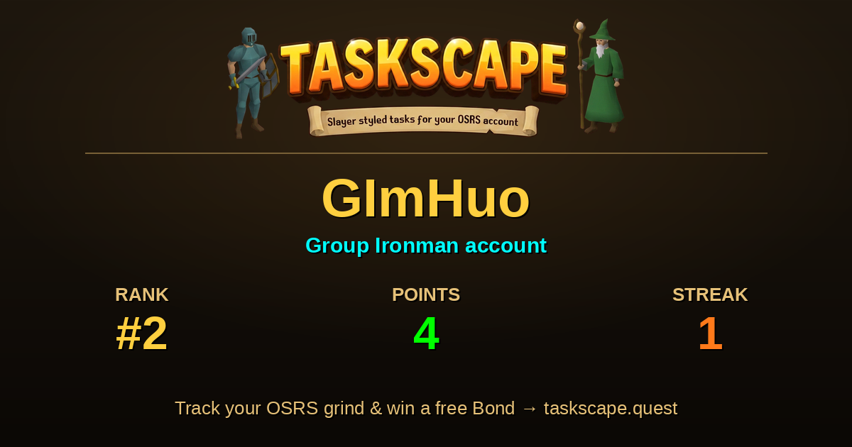 GImHuo rank card