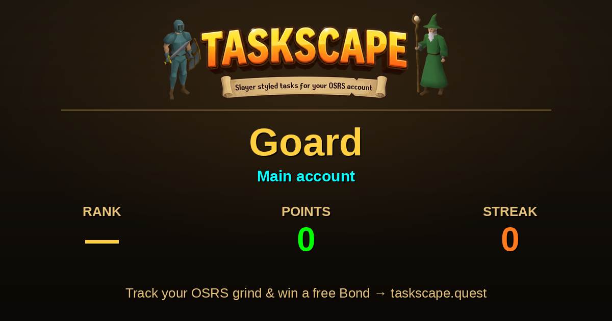 Goard rank card